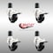 Service Caster 3 Inch 316SS Soft Rubber Swivel 1-3/4 Inch Expanding Stem Caster Set Lock Brake SCC-SS316TTLEX20S314-SRS-134-4 - alternate 5